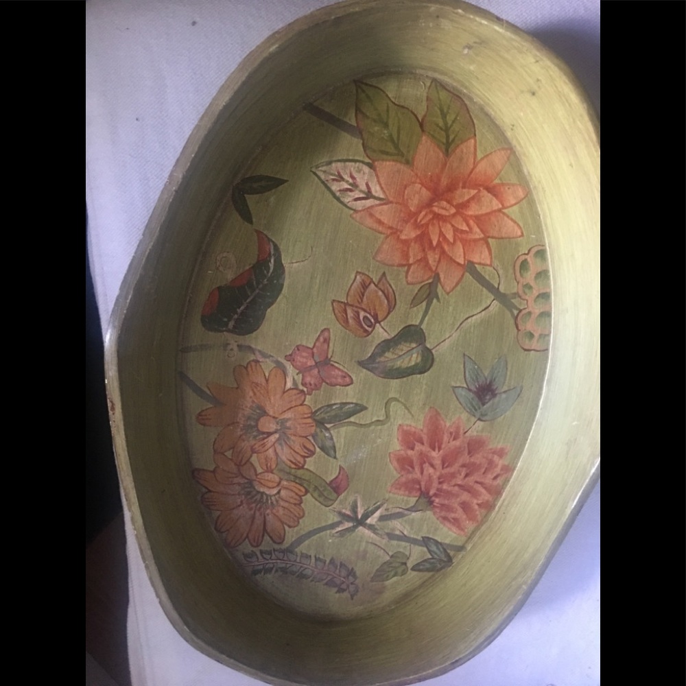 Small hand paired butterfly tray